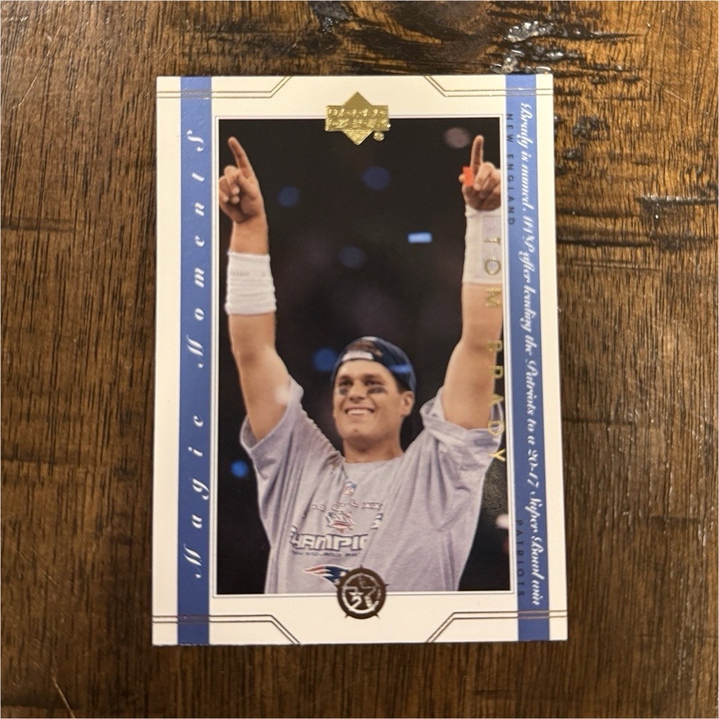 Upper Deck 2003 UD Superstars Magic Moments MM13 Tom Brady Patriots Card