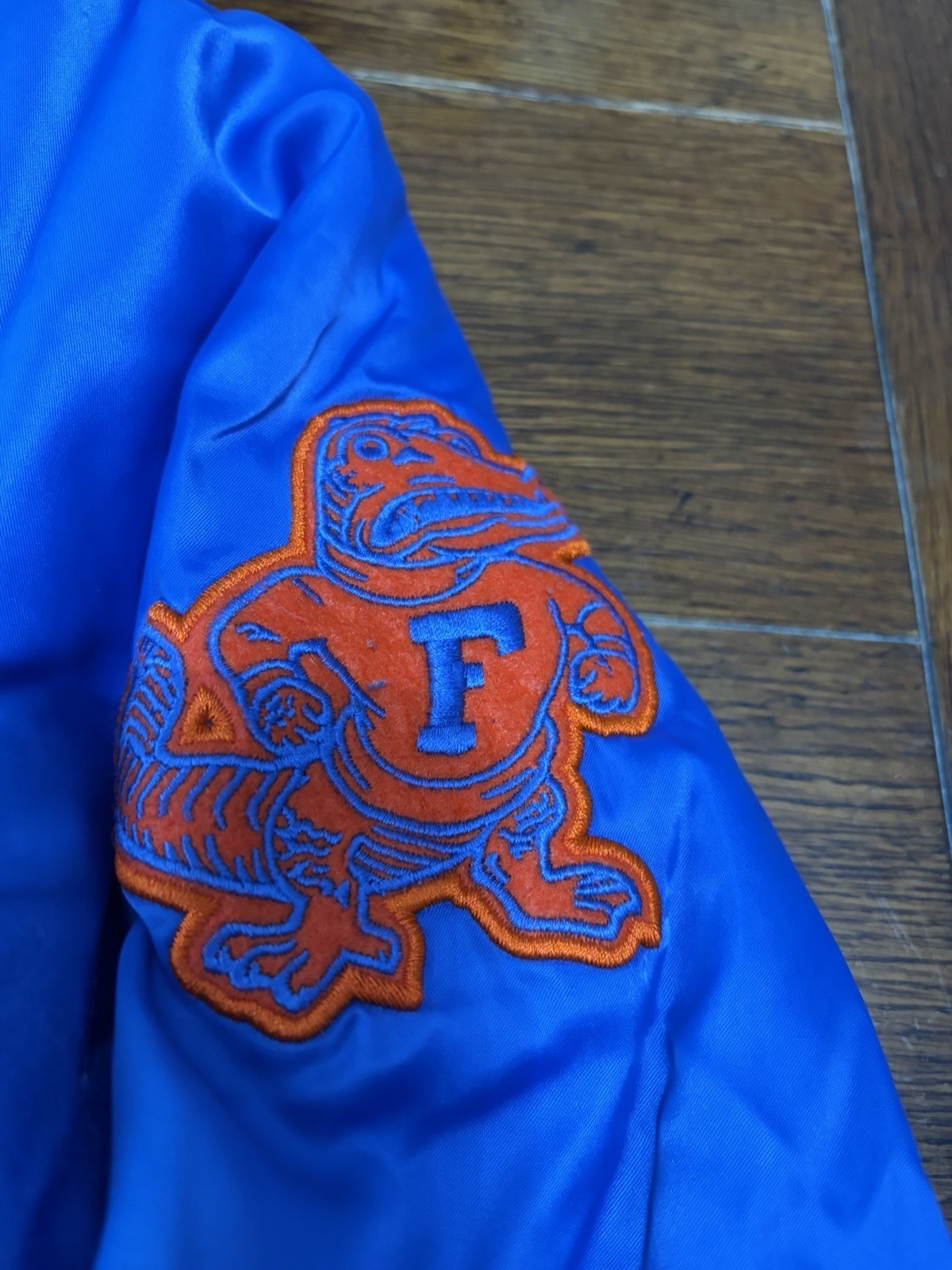 Vintage Florida Gators Nike Size L Blue Bomber Jacket Full Zip Rare