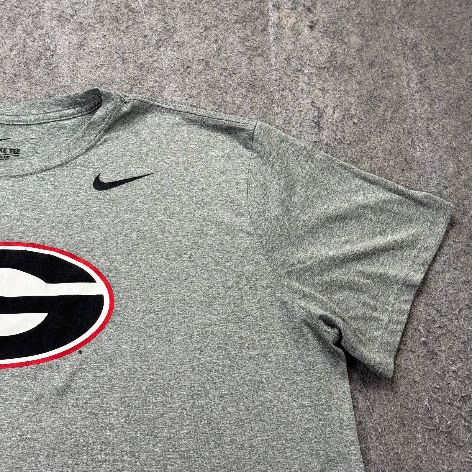 Georgia Bulldogs Nike Performance Shirt Men 2XL Gray DRI-FIT Crew Neck T-Shirt