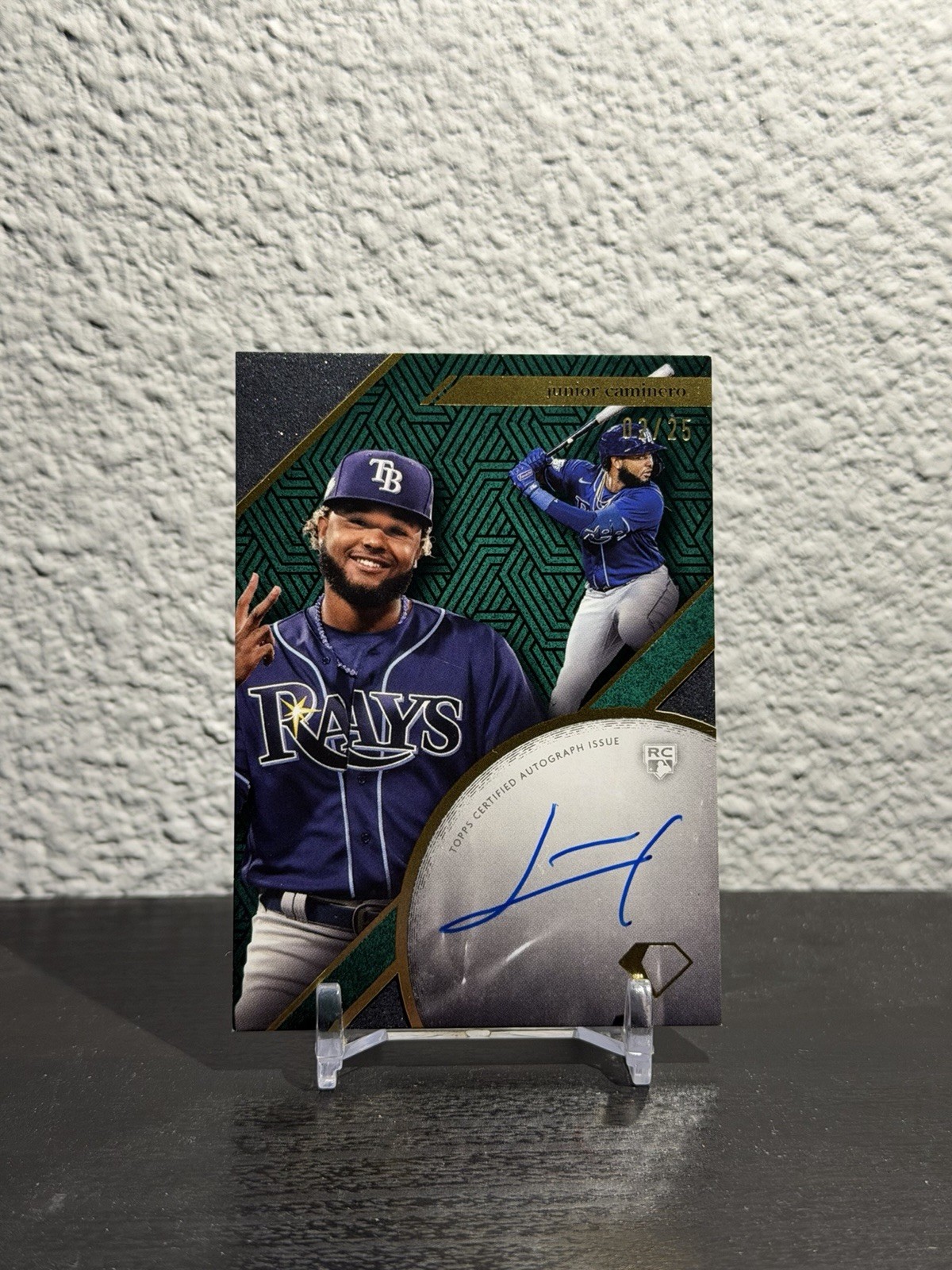 2024 Topps Diamond Icons – Diamond Drip Autographs Junior Caminero /25 (AU, RC)