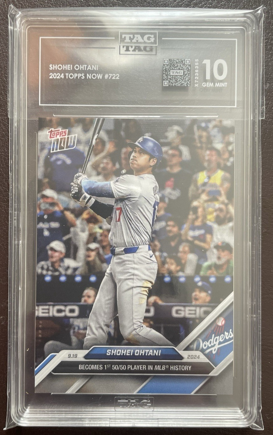 SHOHEI OHTANI 2024 TOPPS NOW #722 TAG GEM MINT 10