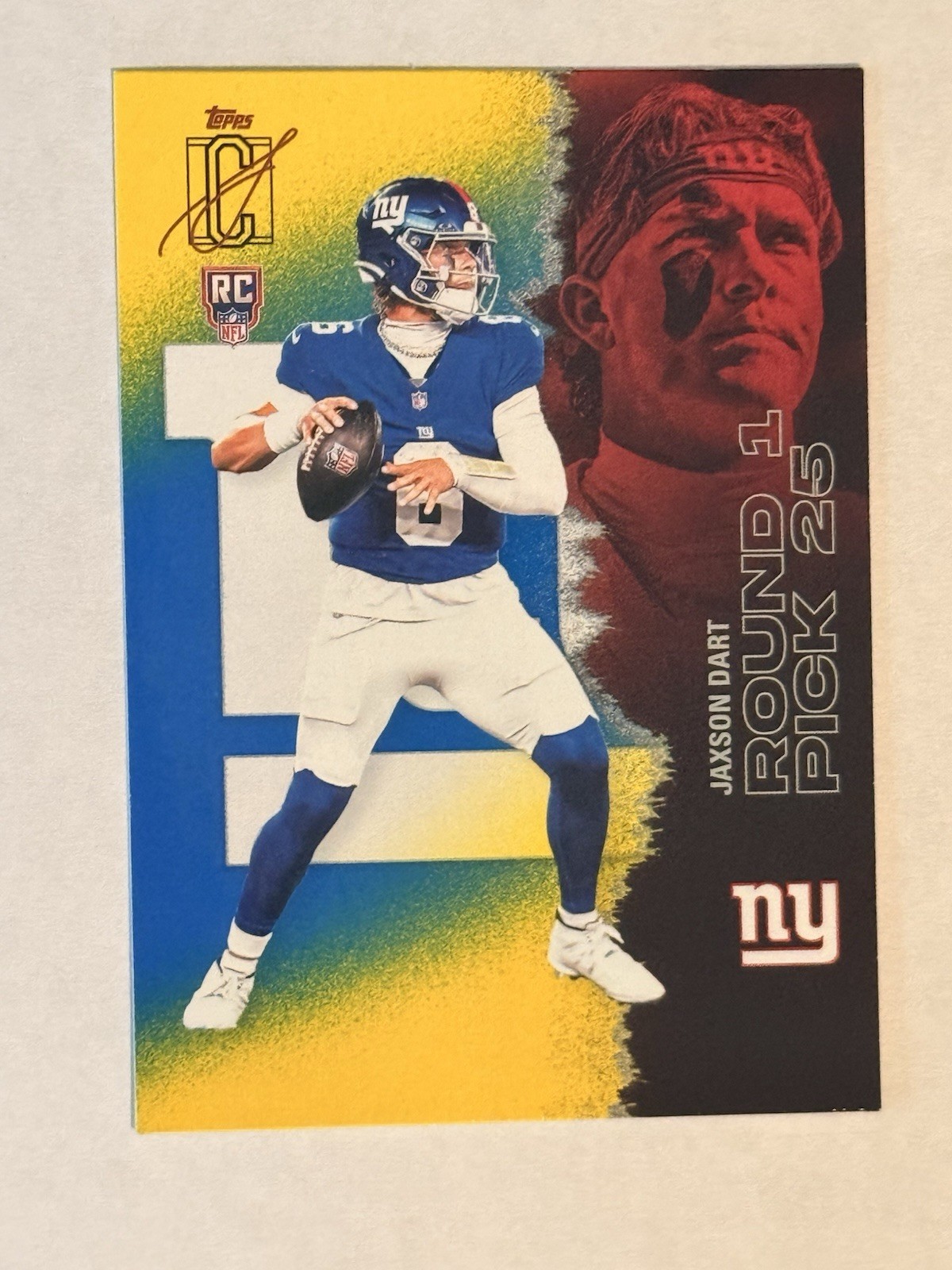 2025 Topps Signature Class Jaxson Dart Round Pick RC Rookie Giants #106
