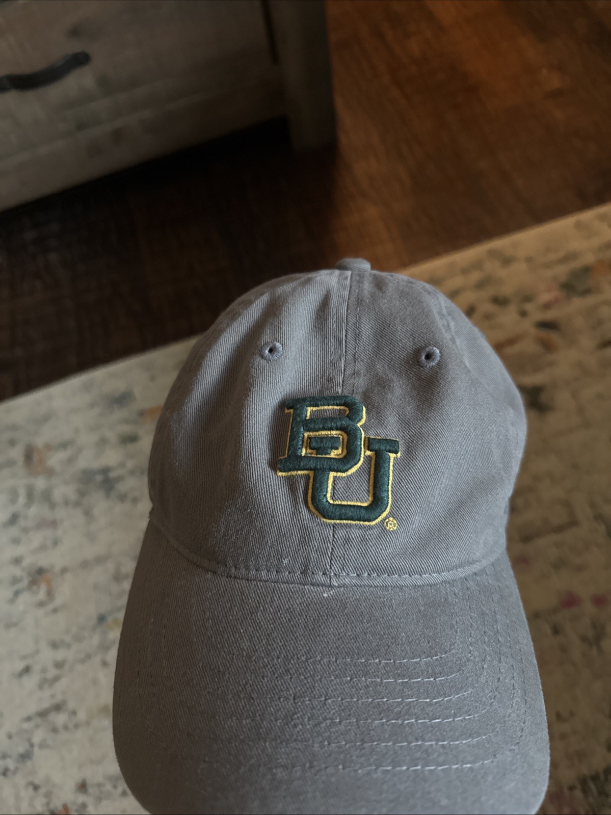 Baylor Bears BU Gray Adjustable Hat Cap NCAA College One Size NWOT