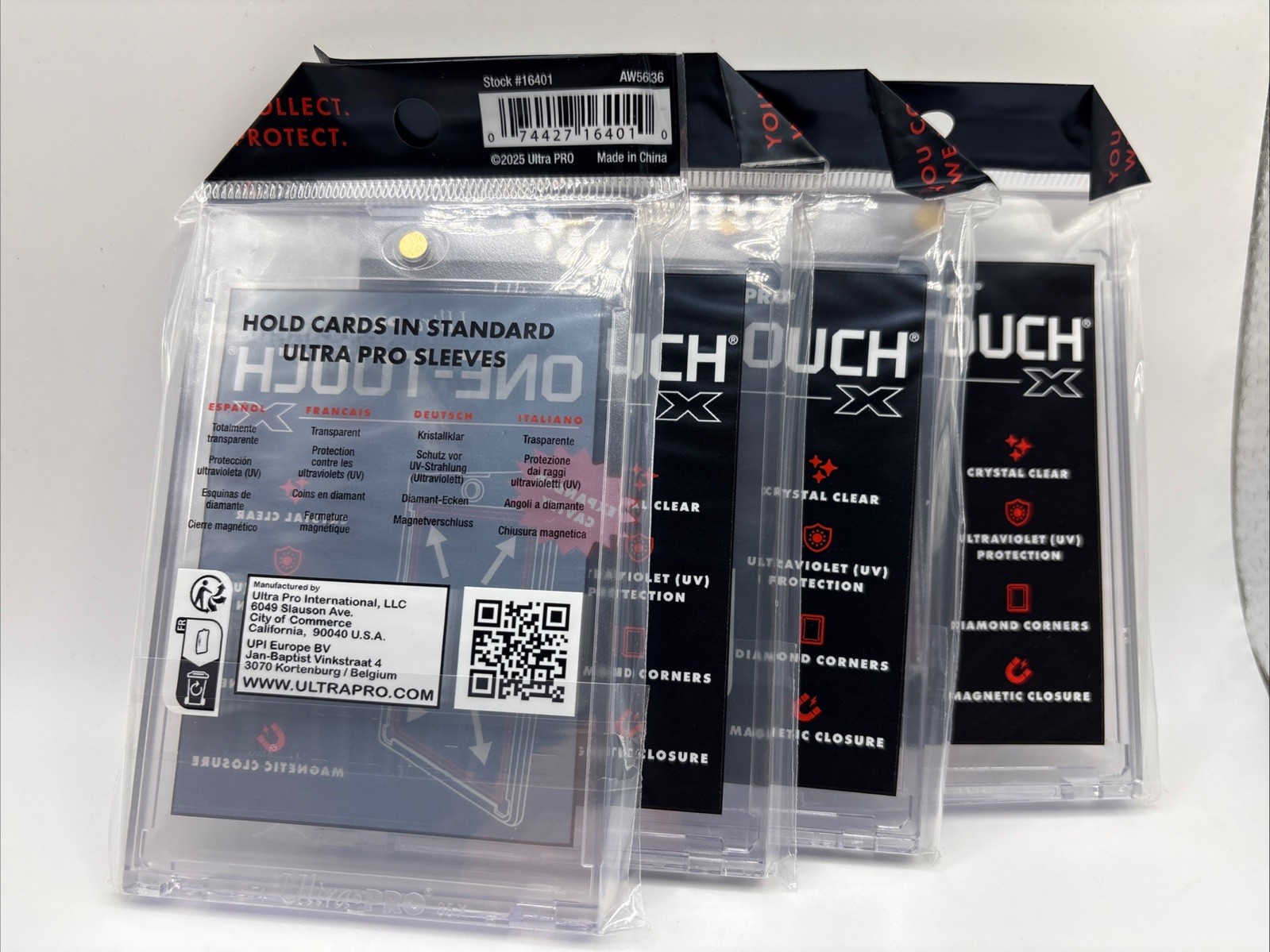 Ultra Pro One-Touch X Magnetic Card Holder 35pt UV Protection – Lot of 4