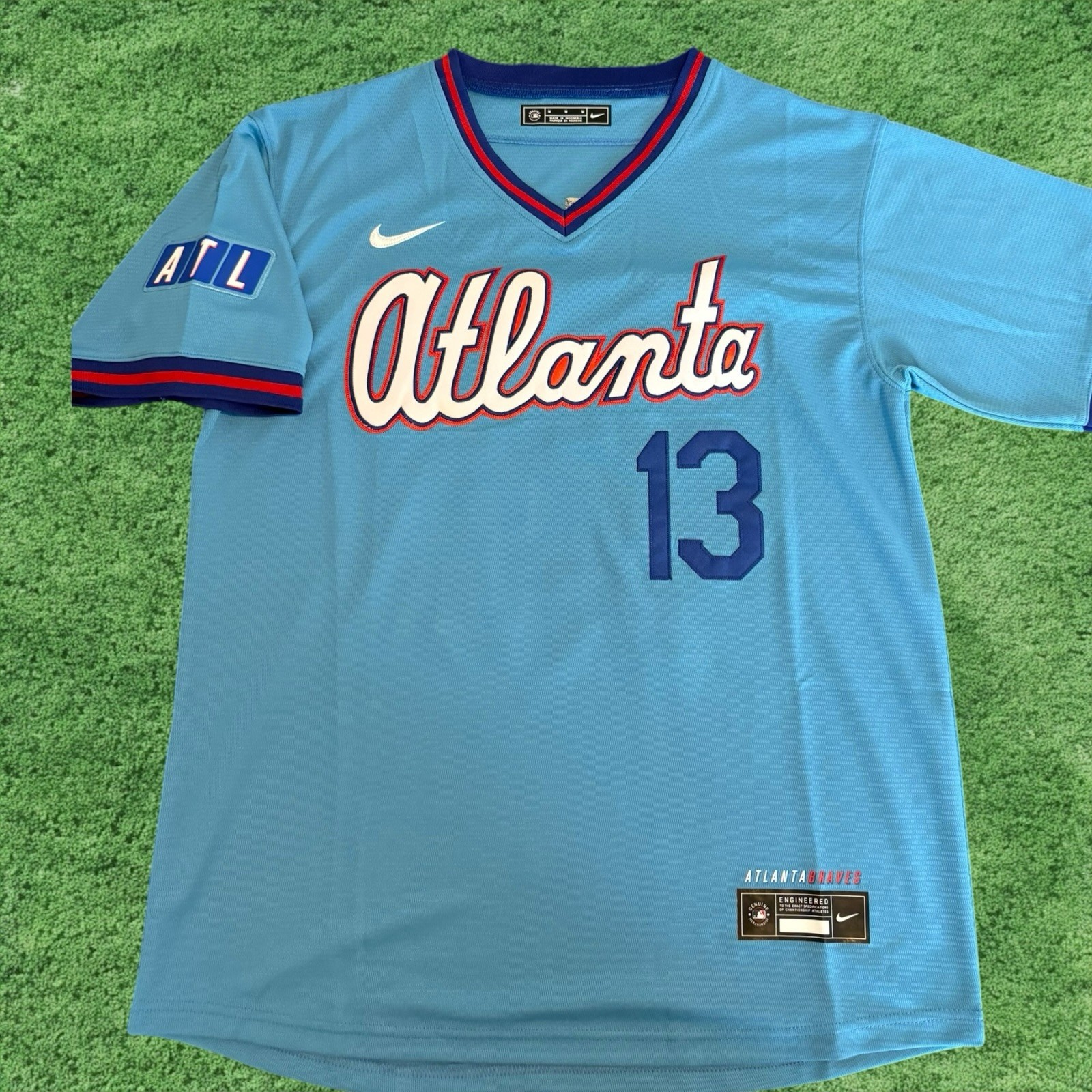 NEW Ronald Acuna Jr. / Matt Olson Jersey Atlanta Braves! SAME DAY SHIPPING!