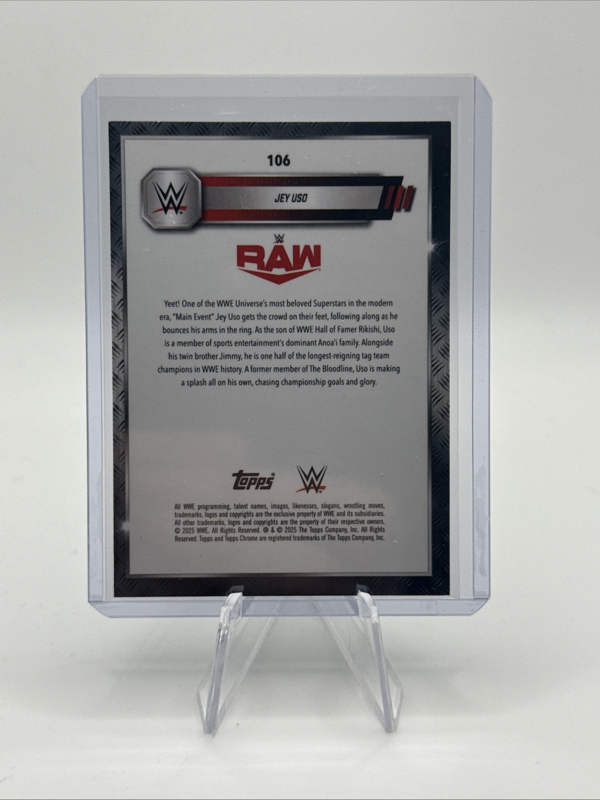 2026 Topps Chrome WWE Jey Uso Wrestlemania Buyback /300