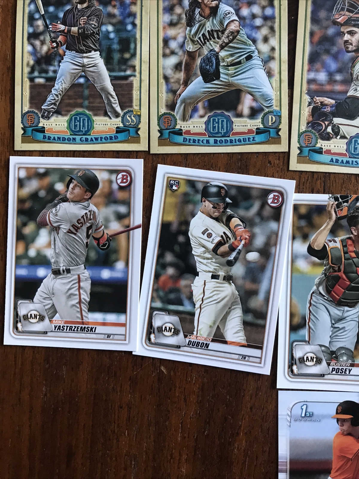San Francisco Giants Cards Includes Posey, Bishop, Webb, Dubon Option #1