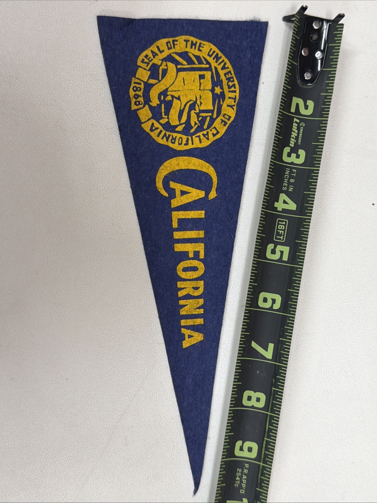 Vintage 1950’s California Berkeley Bears University MINI Pennant 3.5×9.75 In