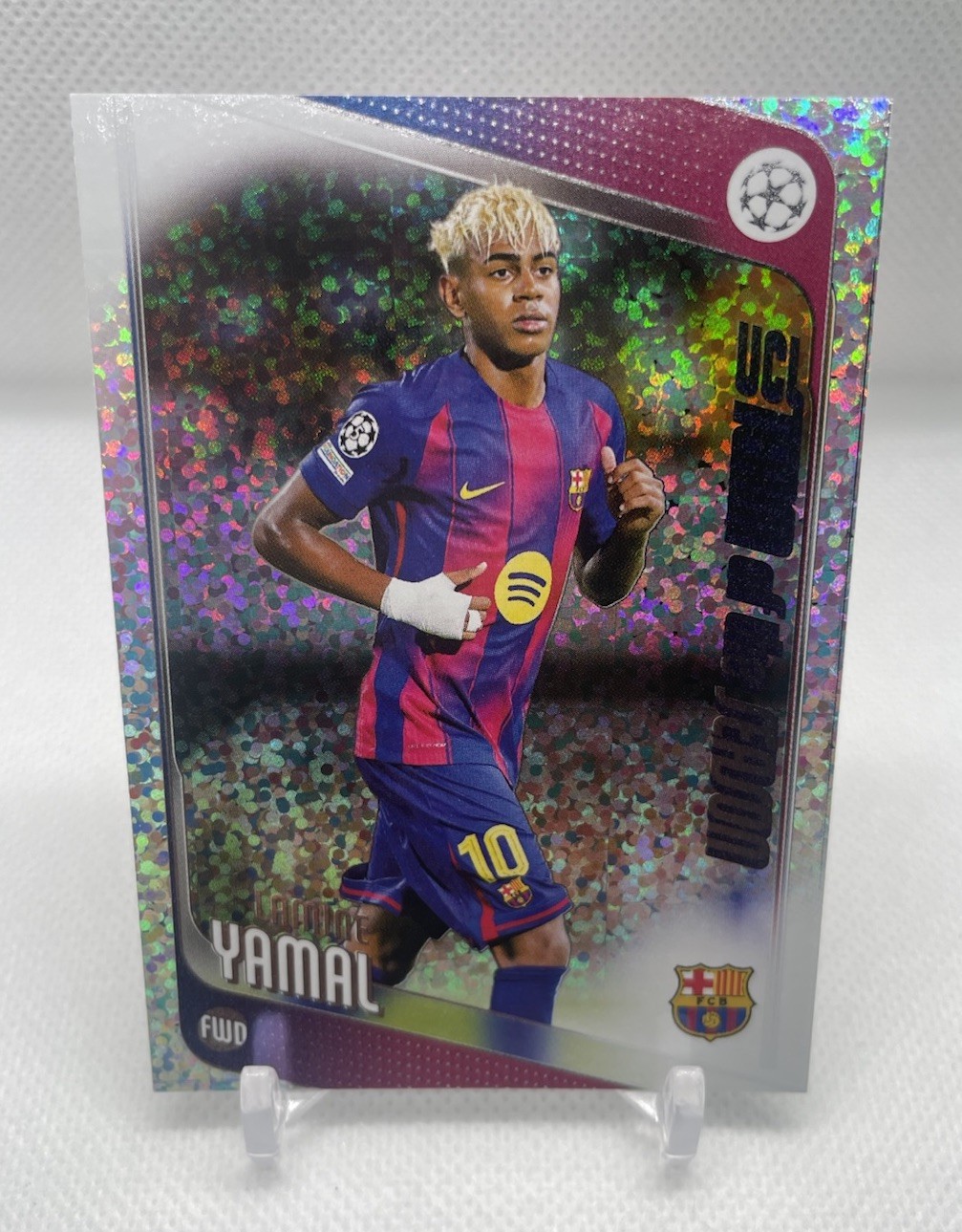 Lamine Yamal – White Sparkles Parallel – Barcelona Spain National Team RARE!🐺🔥