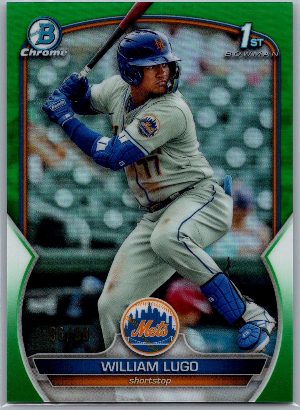 2023 Bowman 1st Edition #BPPF-141 William Lugo Green /99 New York Mets