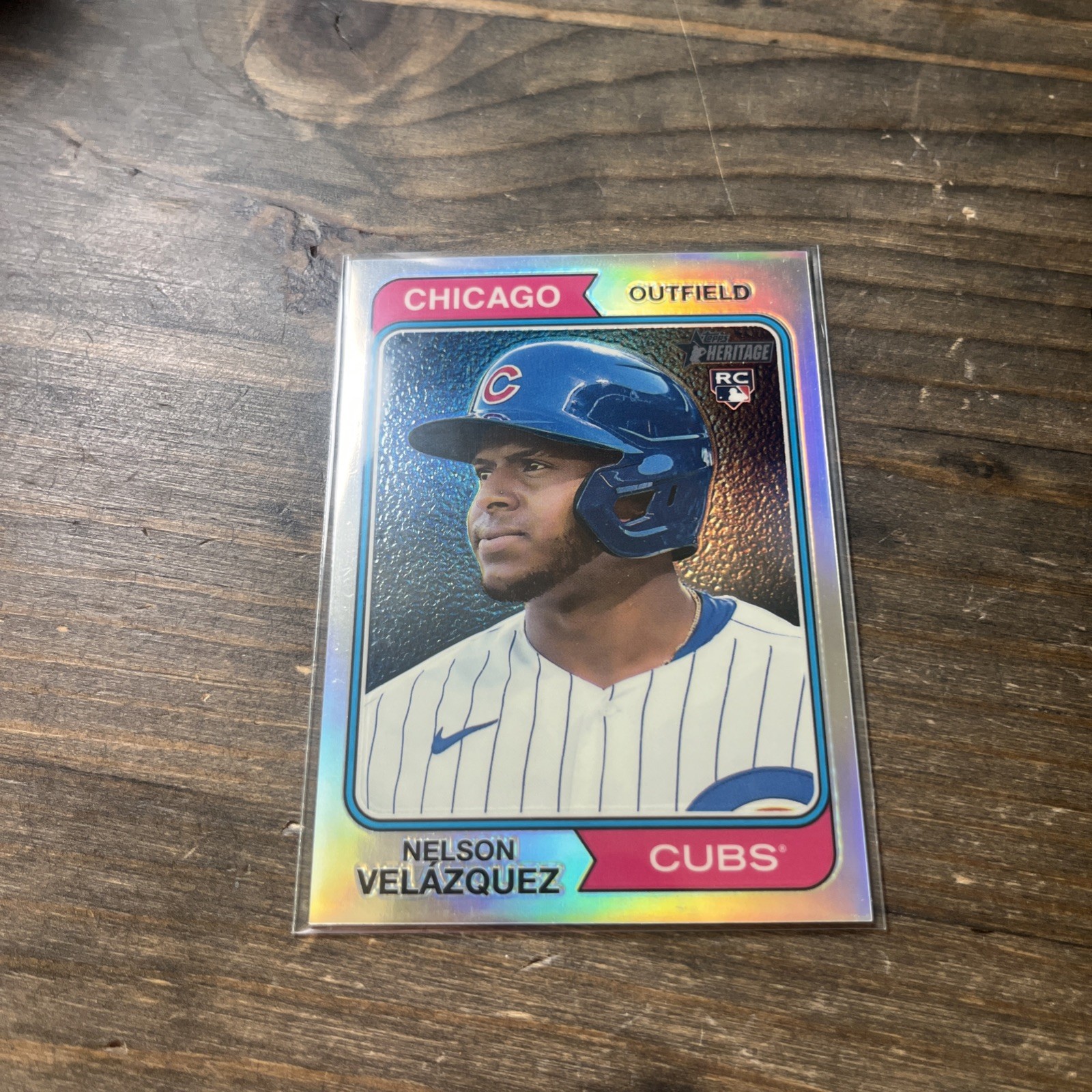 2023 Topps Heritage – Nelson Velazquez #371 Chrome Refractor /574 (RC)