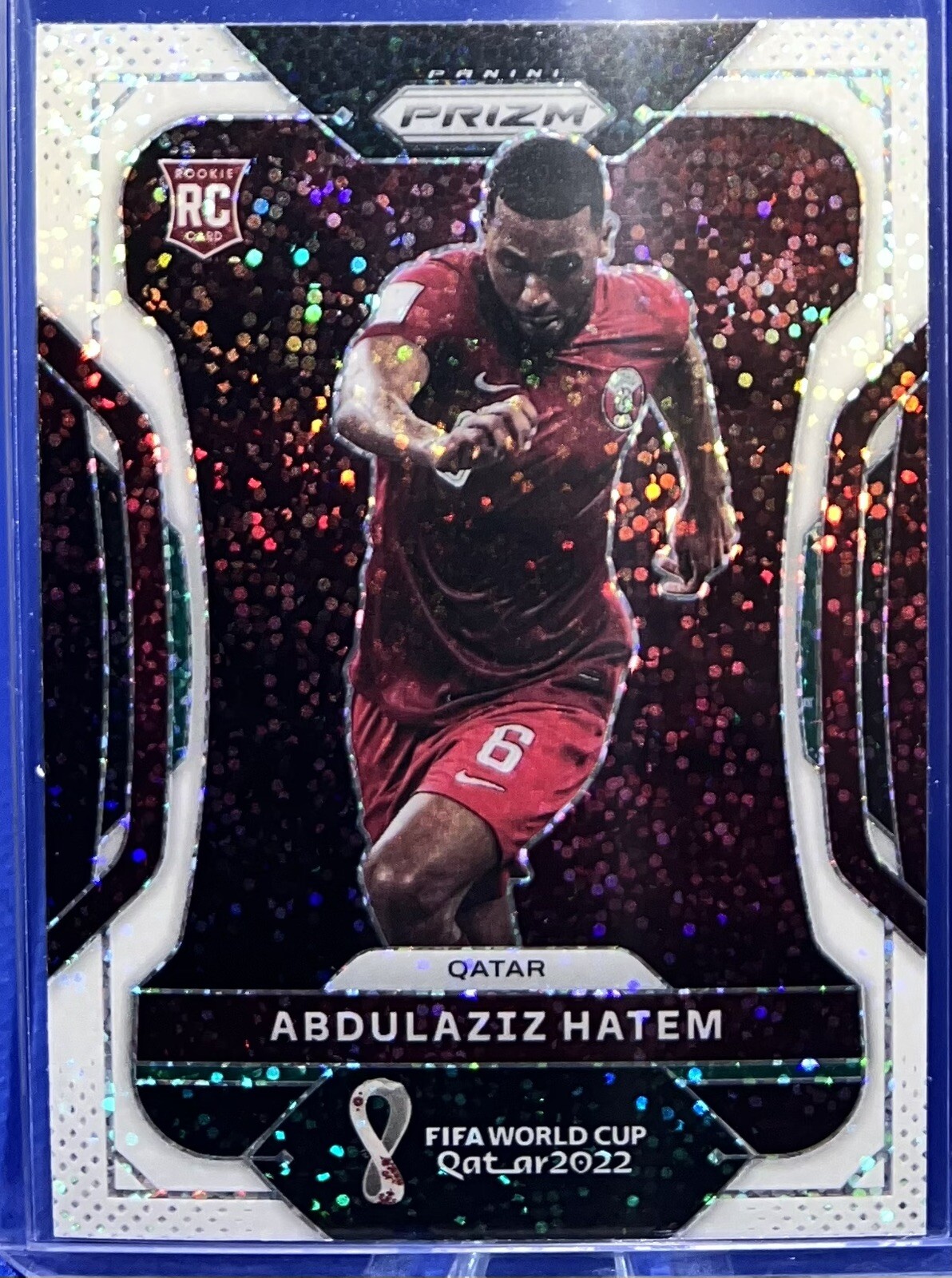 Abdulaziz Hatem RC 2022 Prizm World Cup WHITE SPARKLE SSP ROOKIE QATAR