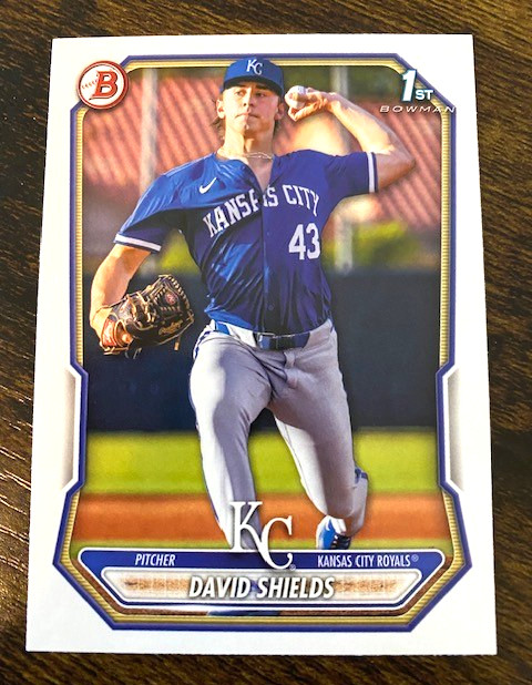David Shields – 2026 Bowman 1st – Prospect/Rookie – Base Paper – BP-11 – Royals