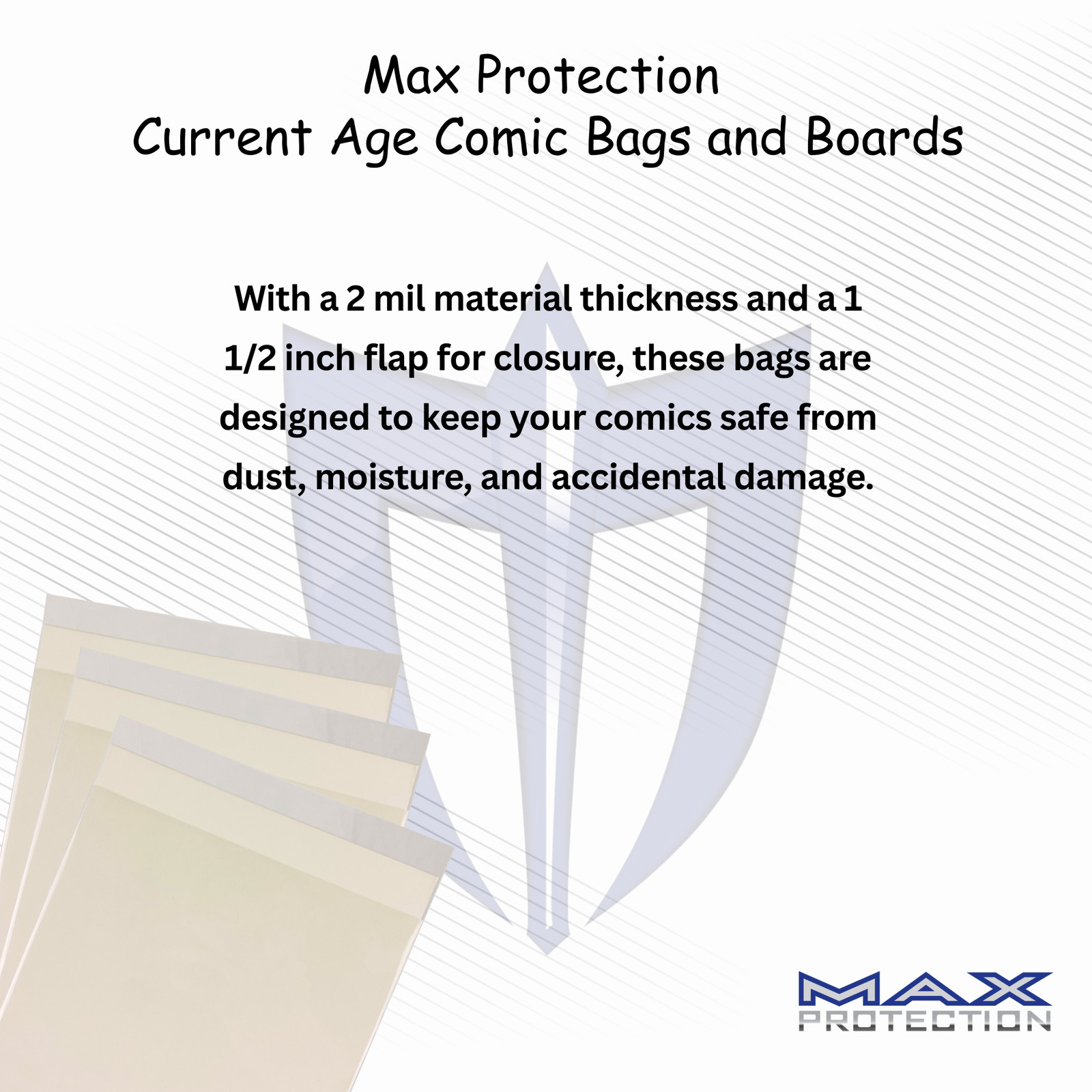 400 Current / Modern Comic Book Archival Poly Bags – 6 7/8 X 10 1/2 by Max Pro