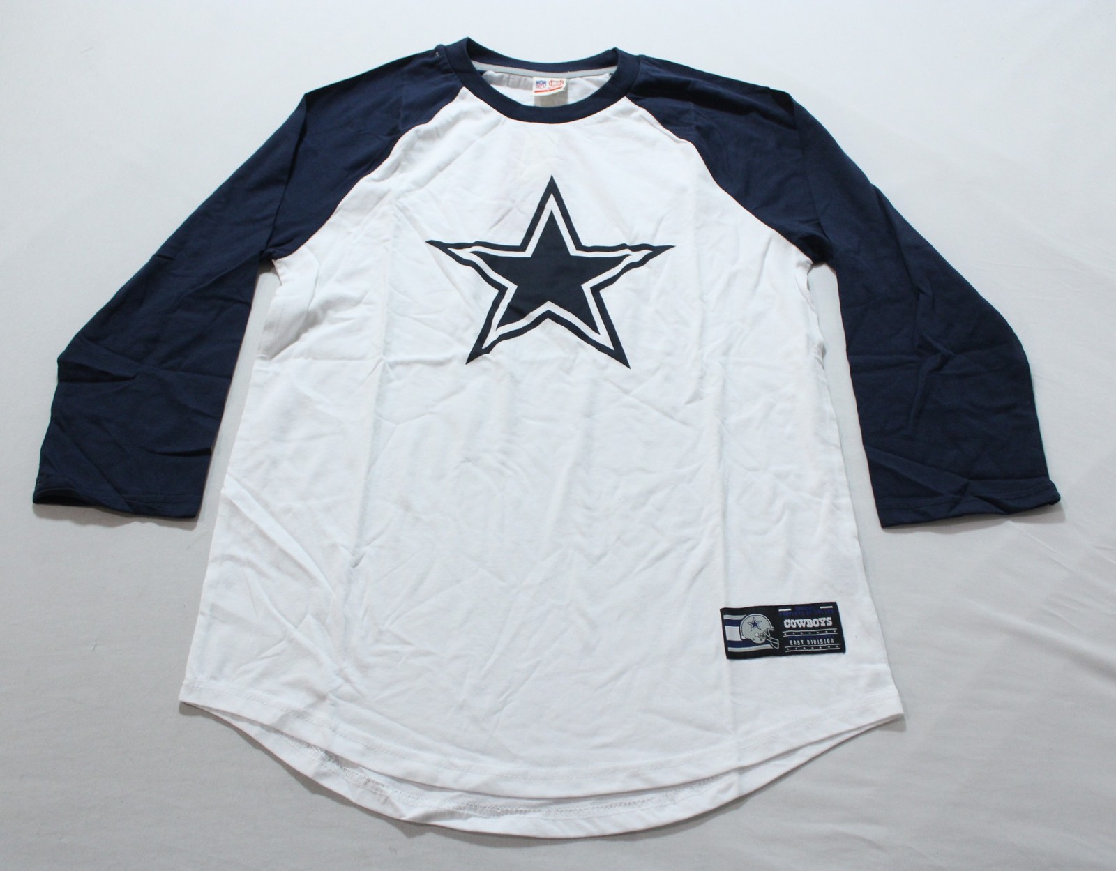 Dallas Cowboys Unisex Adult’s Ultra Game Relaxed Raglan Tee JL3 White Small NWT