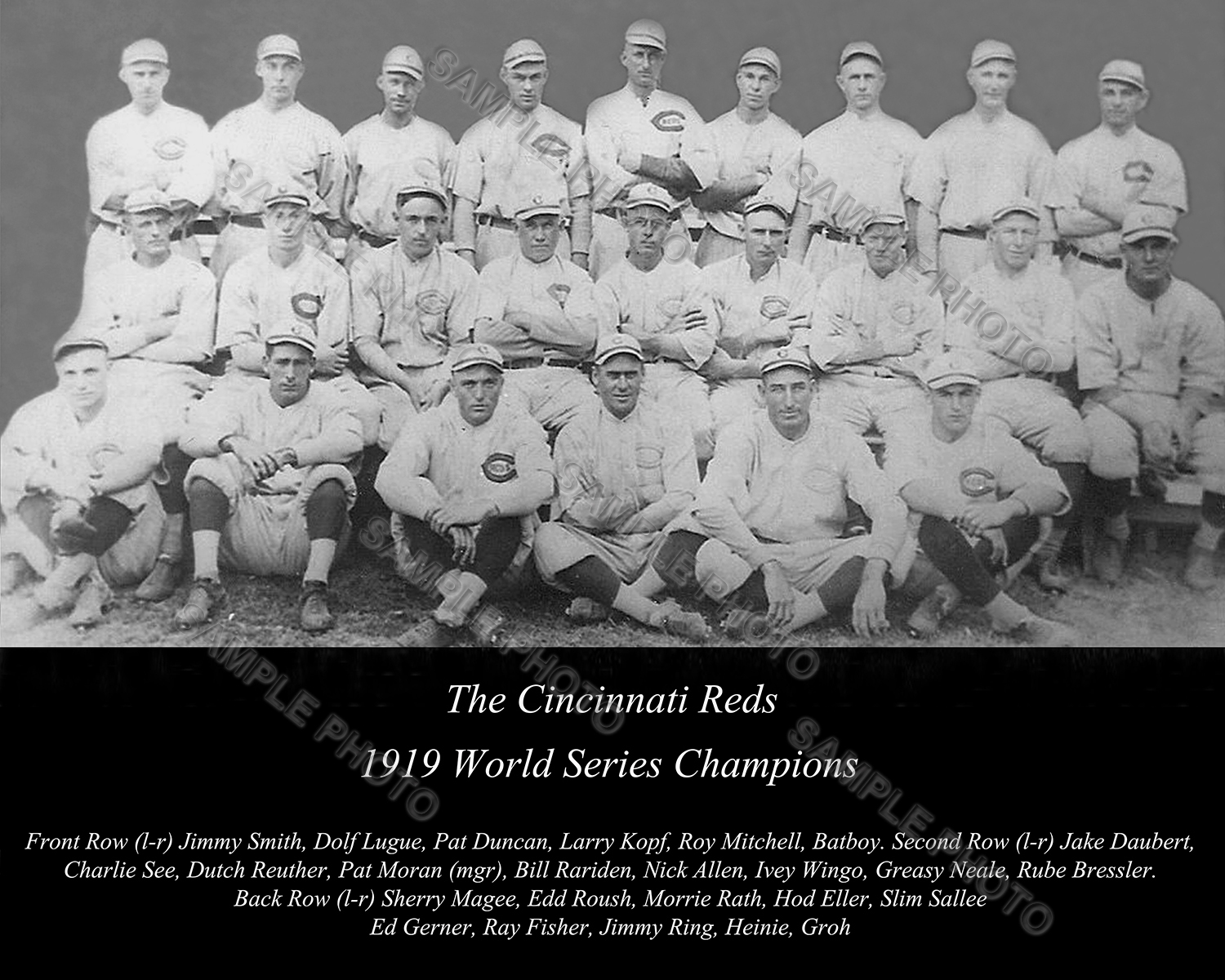 1919 CINCINNATI REDS WORLD SERIES CHAMPIONS 8X10 TEAM PHOTO PICTURE