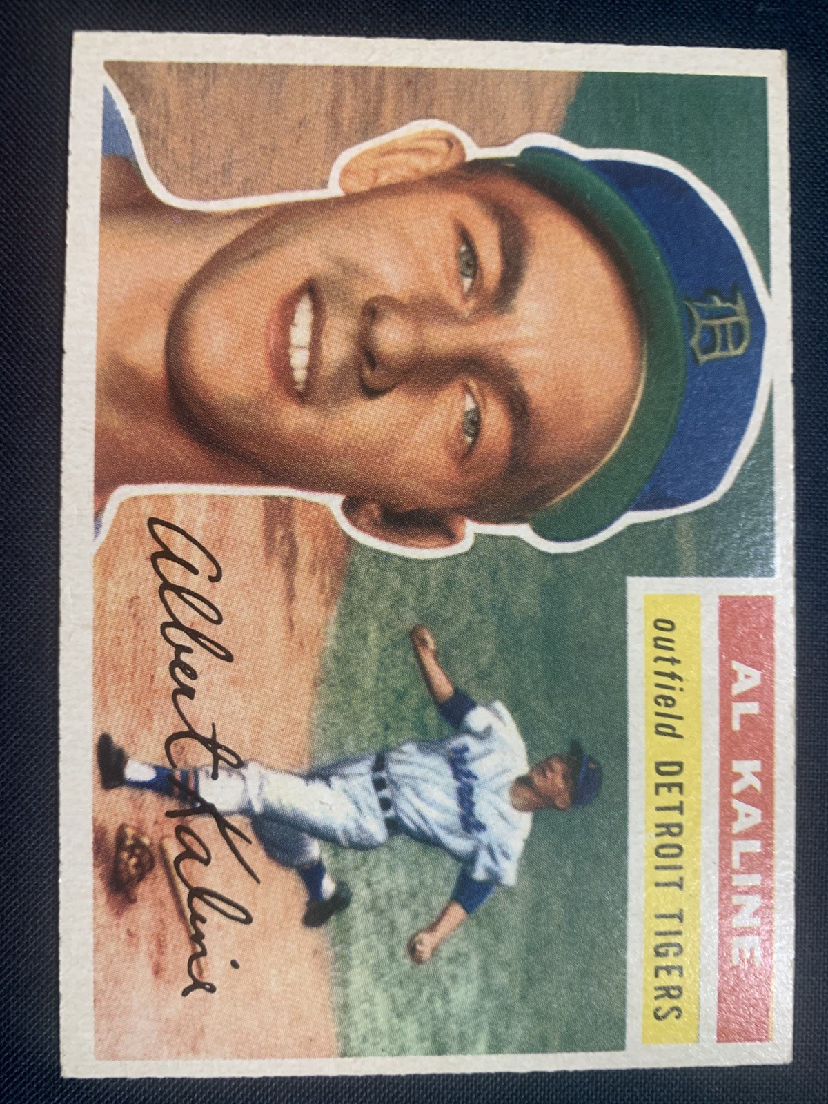 1956 Topps # 20 Al Kaline (white back) Detroit Tigers HOF Excellent, Centered