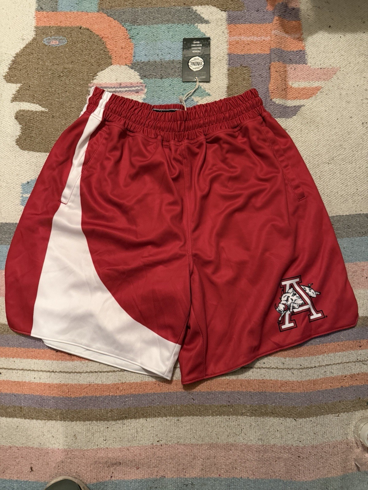 Retro Arkansas Razorbacks 1993-1994 Game Basketball Shorts Size Large