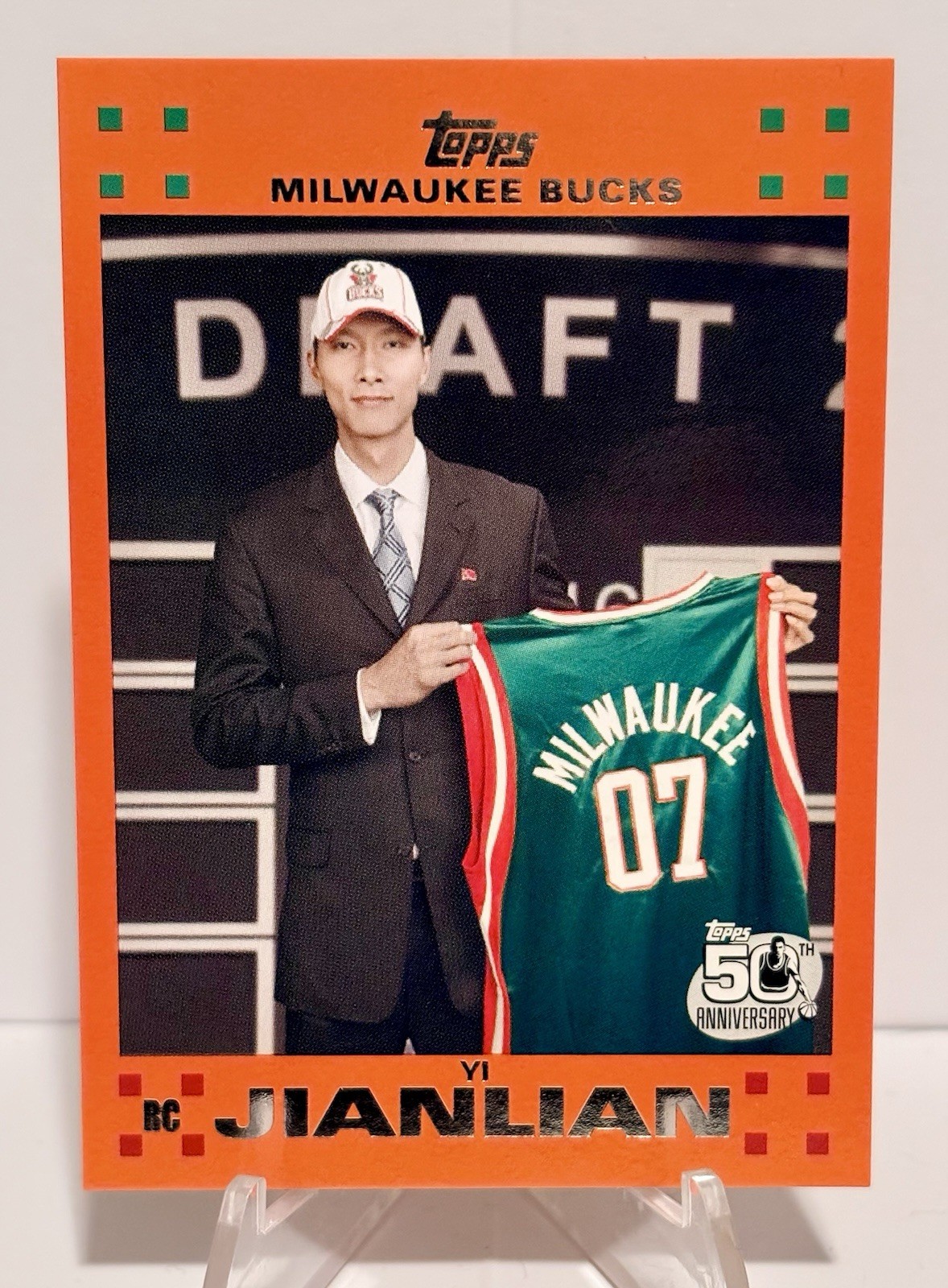 2007-08 Topps Yi Jianlian Rookie Set Orange RC Rookie #6 Bucks