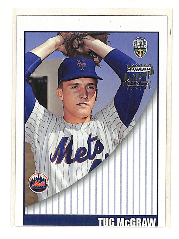 2002 Topps Super Teams Tug McGraw Autograph TEST PROOF Card Mets