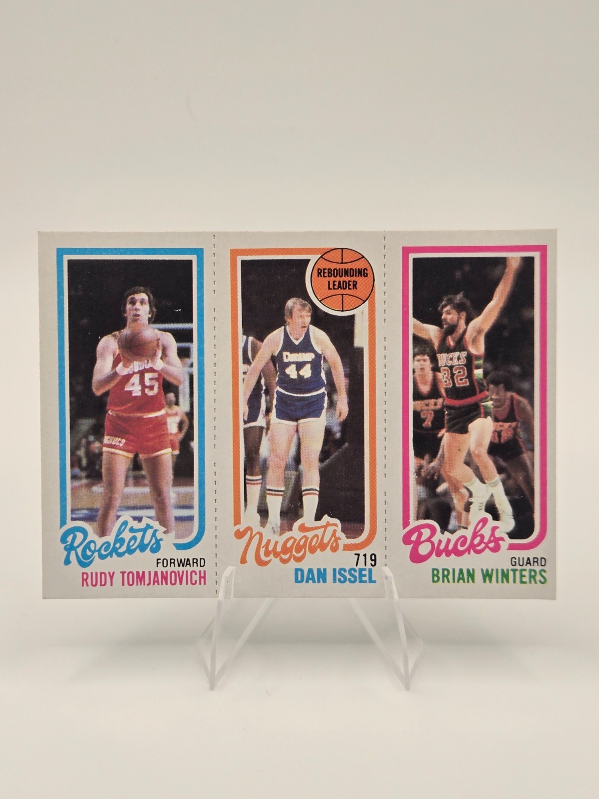 1980-81 Topps – Rudy Tomjanovich, Dan Issel, Brian Winters #152-73-111 EX-MT
