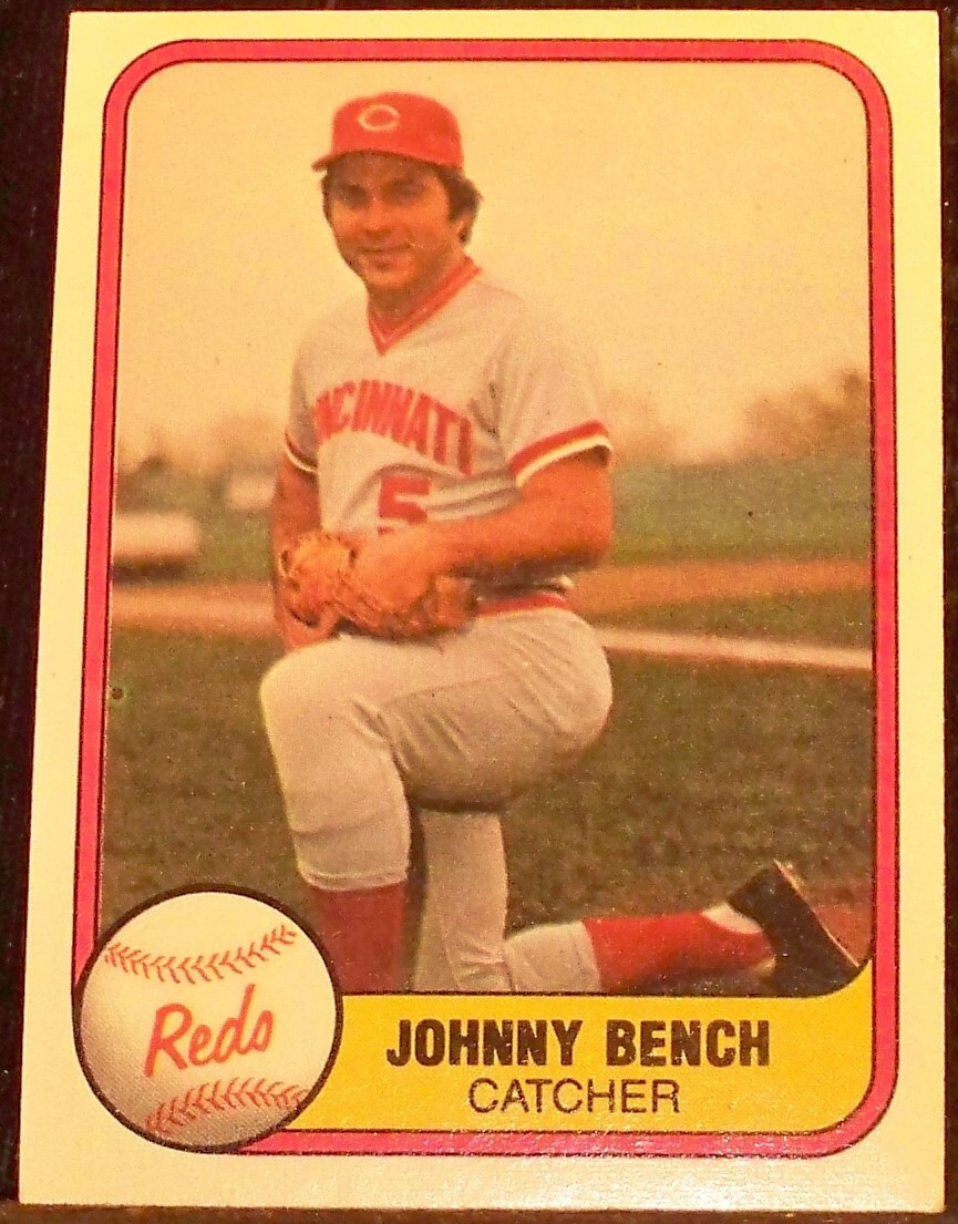1981 Fleer Johnny Bench baseball card #196 Cincinnati Reds