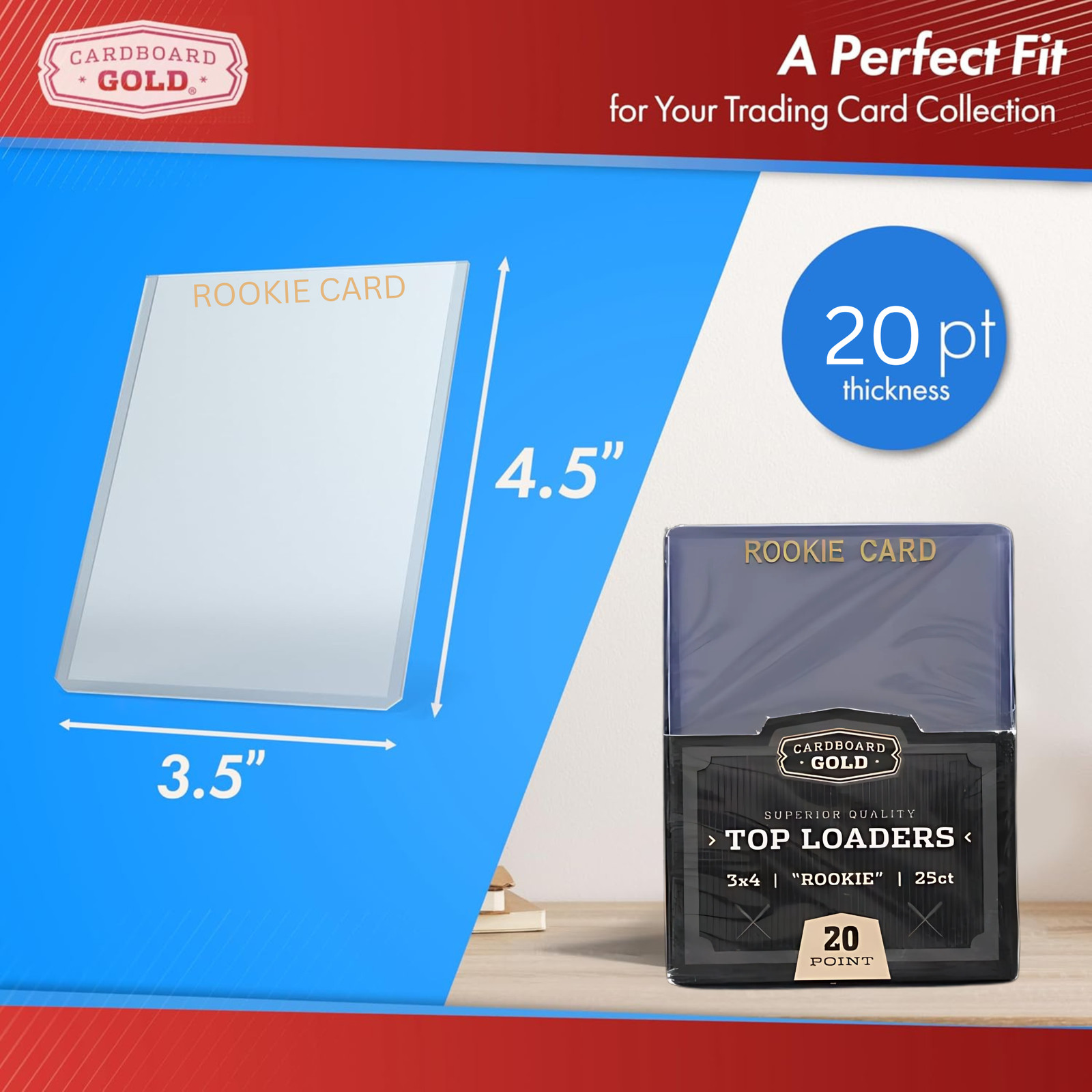 500 Rookie GOLD CBG NEXT GENERATION PREMIUM Card Toploaders TOP LOADERS – TL1