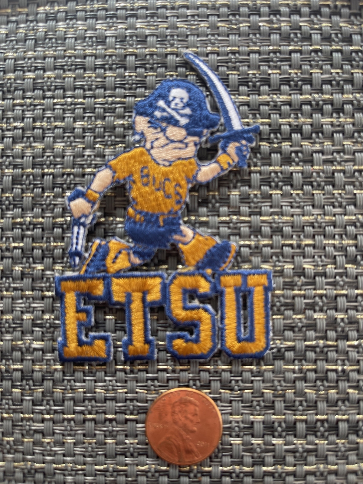 ETSU East Tennessee State University Buccaneers Vintage Iron On Patch 3″ x 2”