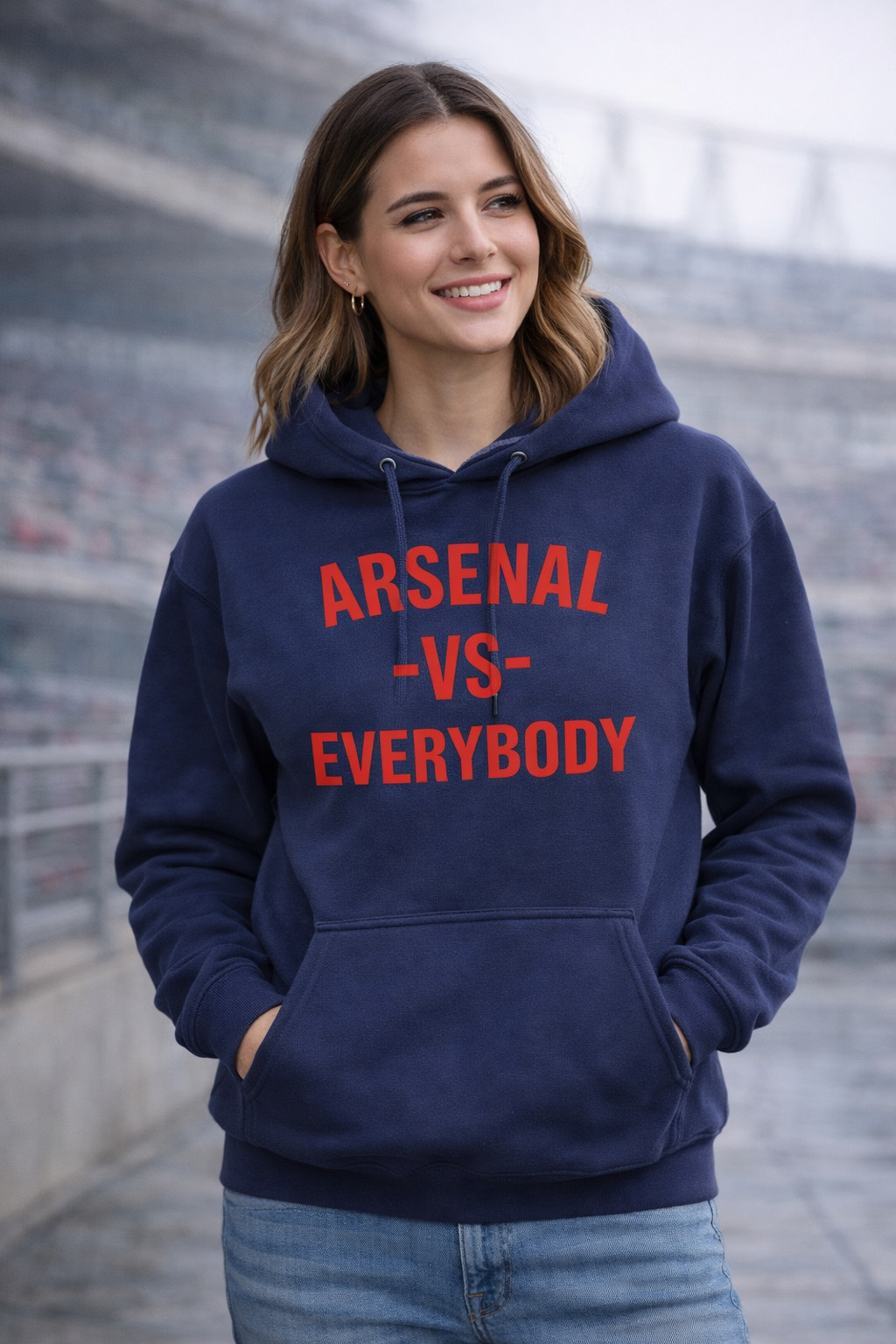 Arsenal FC vs Everybody Pullover Sweater Navy Gift