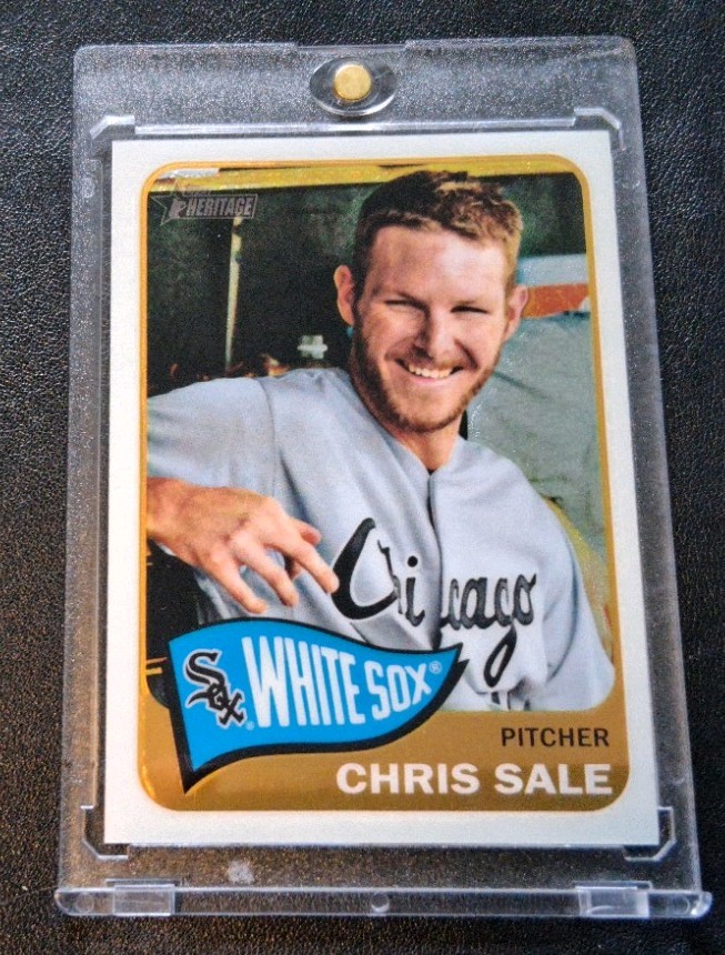 2014 Topps Heritage Chrome | Chris Sale Gold #’d /999 Parallel | Sox Braves
