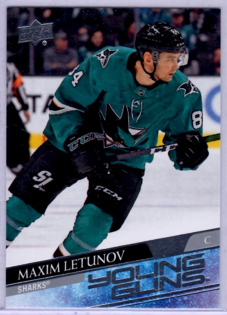 2020-21 Upper Deck Series 2 Maxim Letunov Young Guns Rookie Card # 487