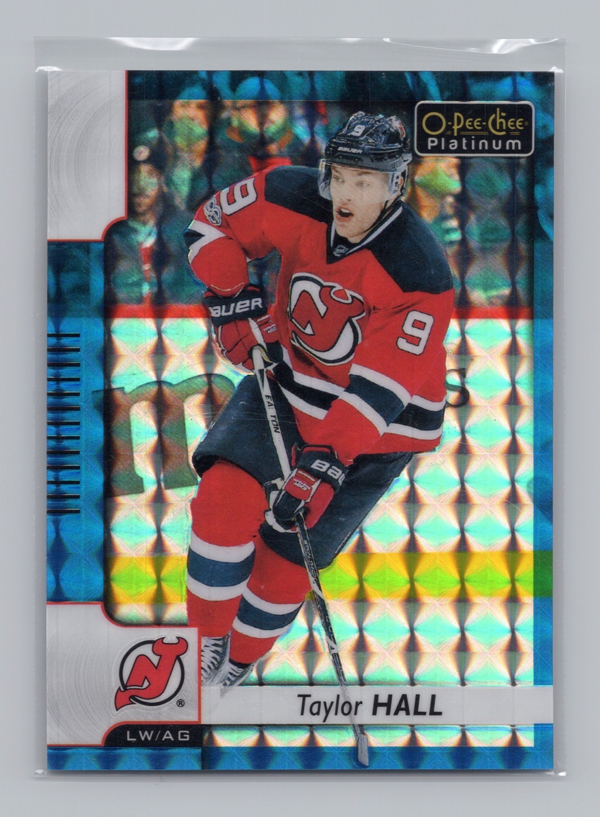 2017-18 O-Pee-Chee Platinum – Taylor Hall #40 Royal Blue Cubes /99