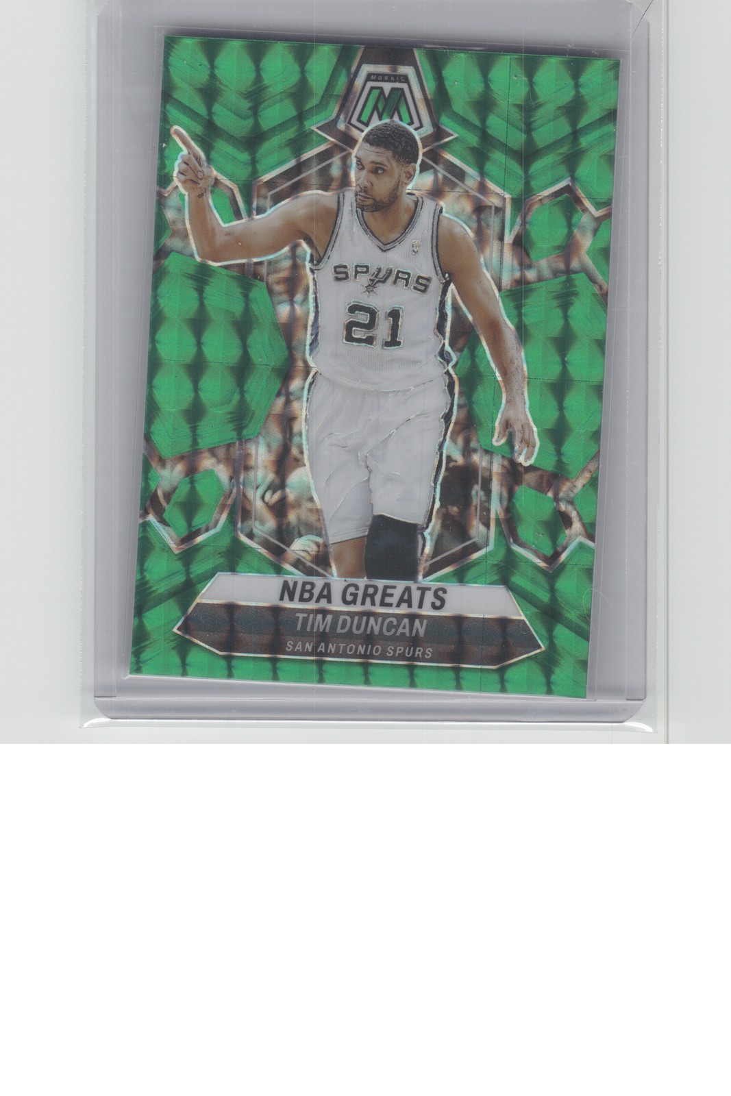 2023-24 Panini Mosaic #291 Tim Duncan Green B33R3C7