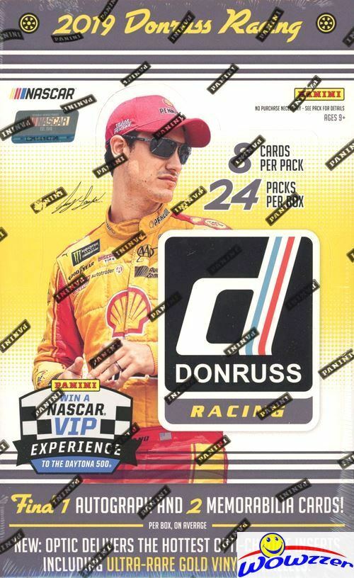 2019 Panini Donruss Nascar Racing MASSIVE Factory Sealed HOBBY Box-3 AUTO/MEM