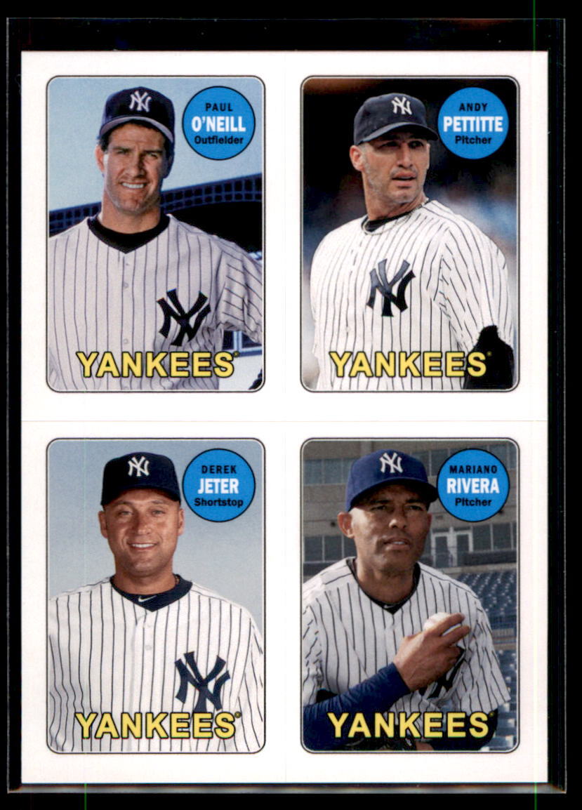 2013 Topps Archives 1969 4-in-1 O’Neill / Pettitte / Jeter / Rivera #69S-OPJR