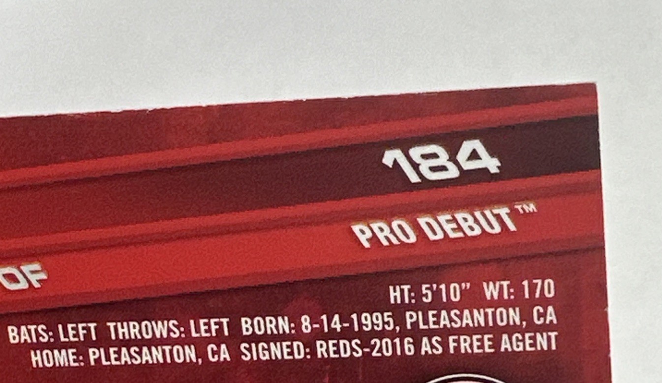2017 Topps Pro Debut TJ Friedl Auto #184
