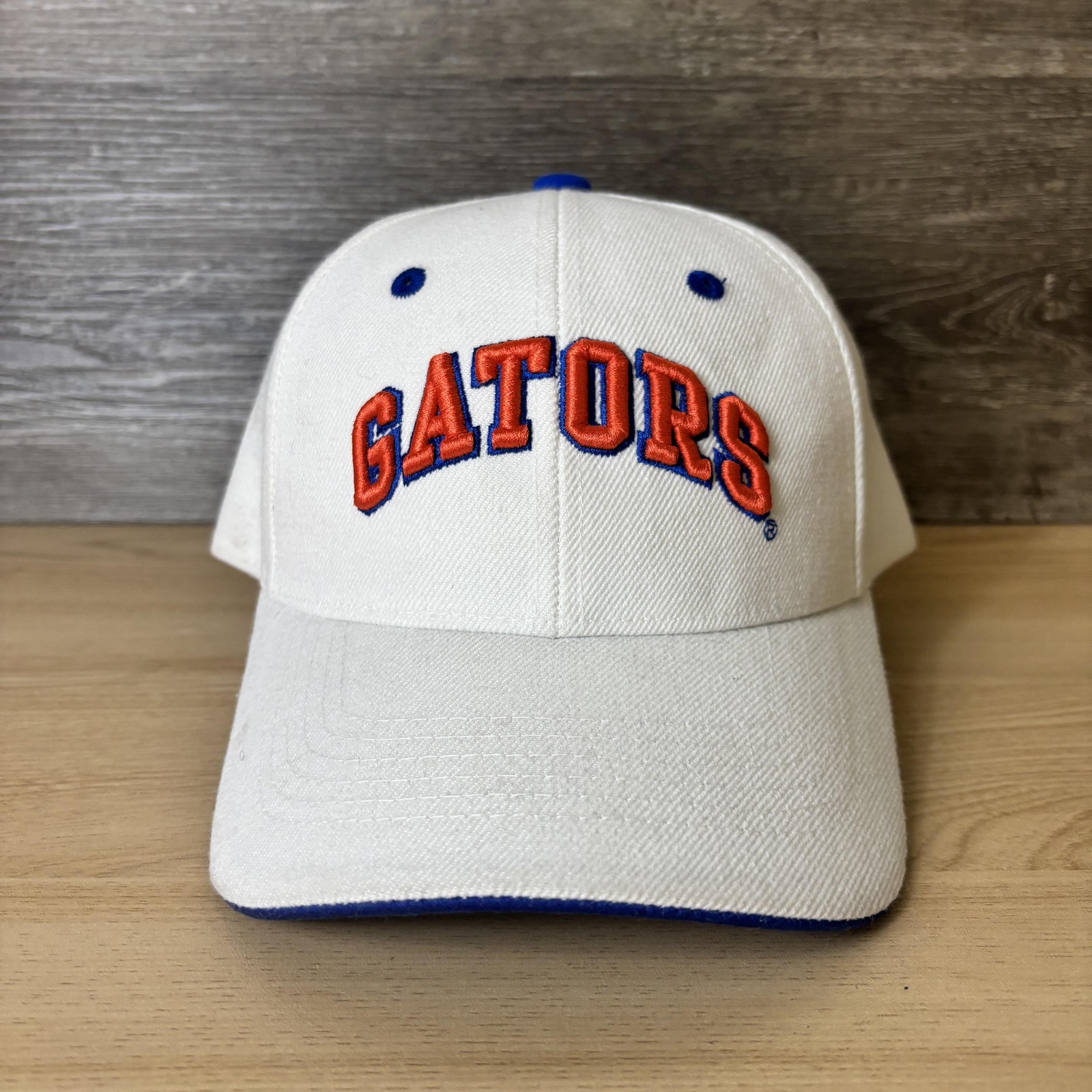 Florida Gators Hat Cap Strap Back White Blue NCAA College Football Mens