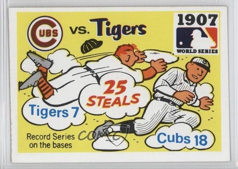 1971 Fleer Laughlin World Series Chicago Cubs Detroit Tigers 1907 vs Team #5 0t3