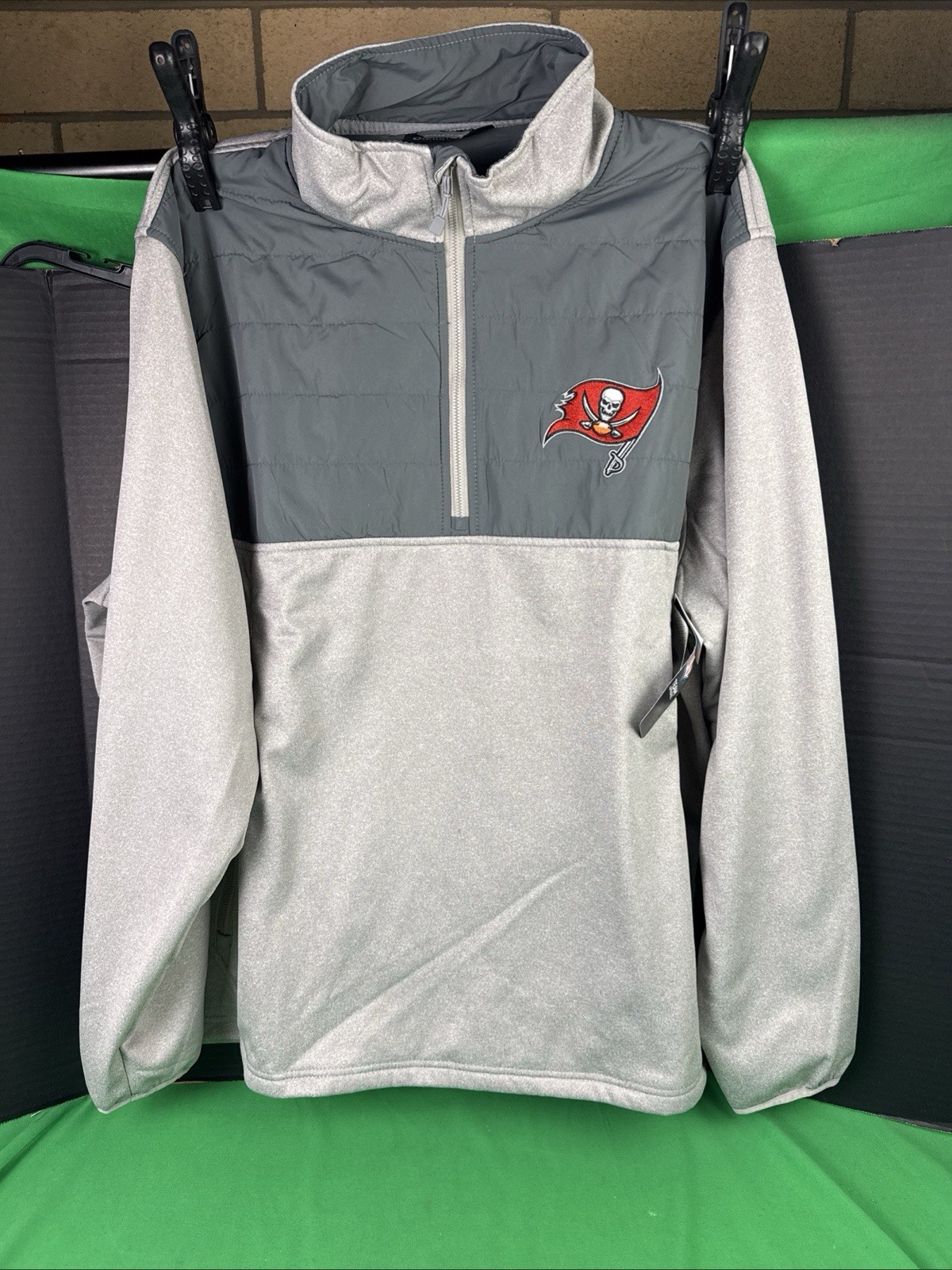 NFL Tampa Bay Buccaneers Unisex Adult Quarter-Zip Pullover Jacket Size XXL