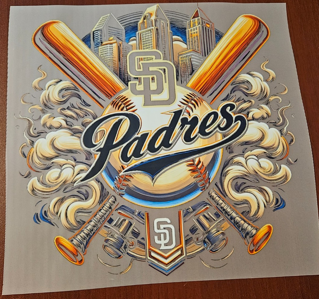 San Diego Padres Colorful 8″ DTF Heat Transfer Iron On FREE Shipping (C1/6)