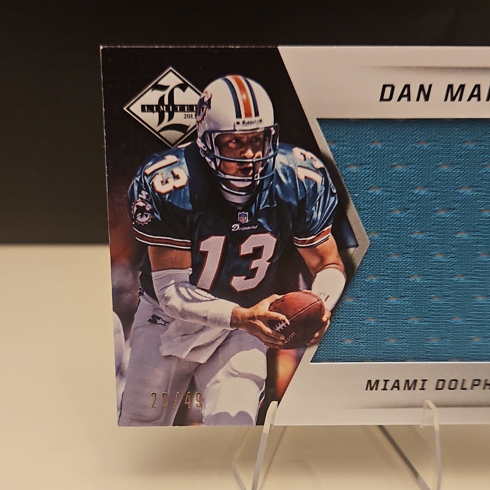 Panini 2013 Limited Dan Marino Miami Dolphins #3 Jumbo Materials Jersey /49