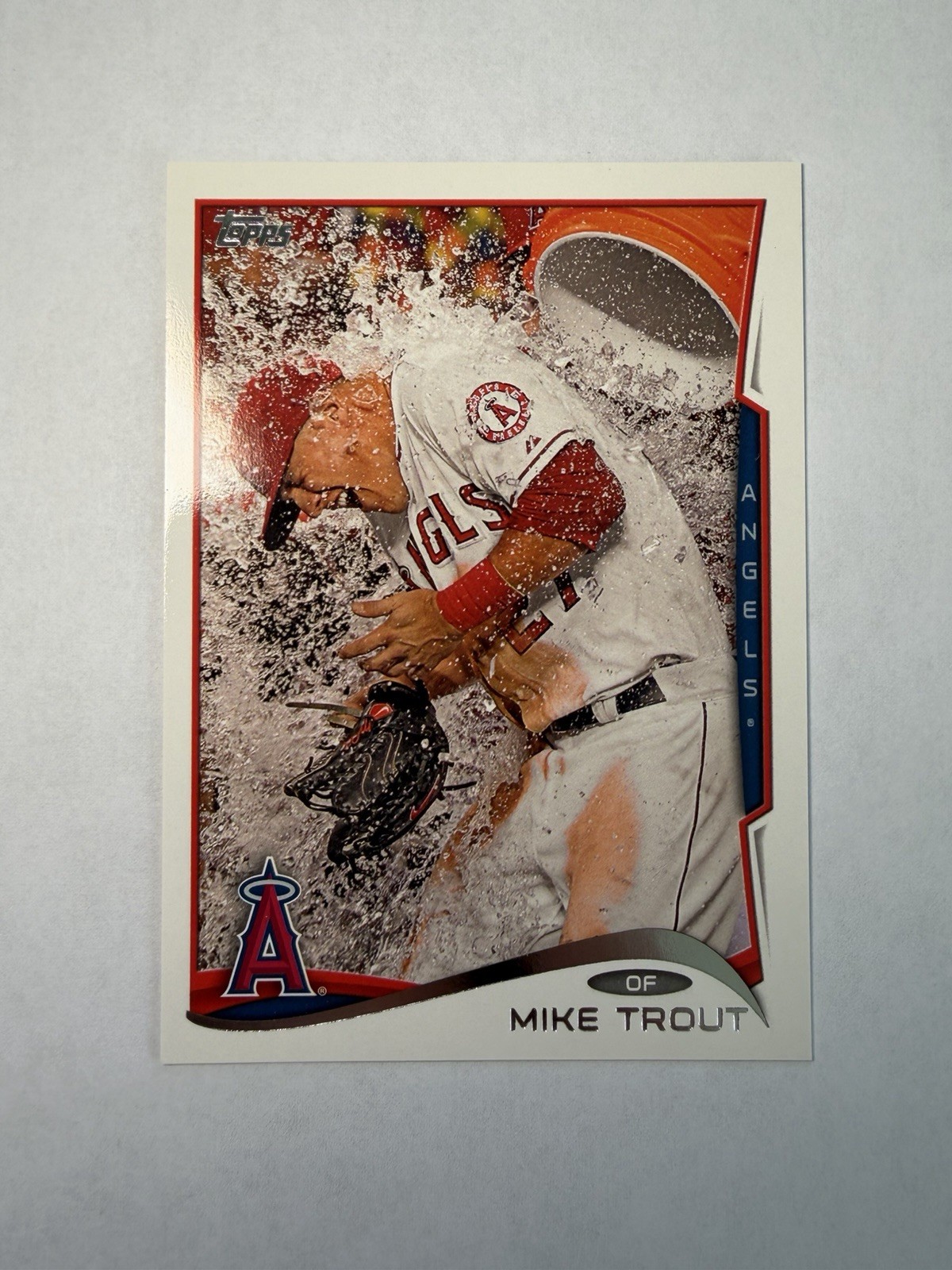 2014 Topps #1 Mike Trout Image Variation SP Gatorade Bath
