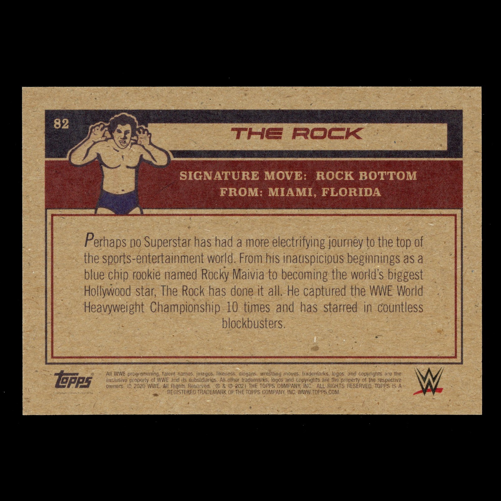 The Rock – 2021 Topps WWE Living Set #82