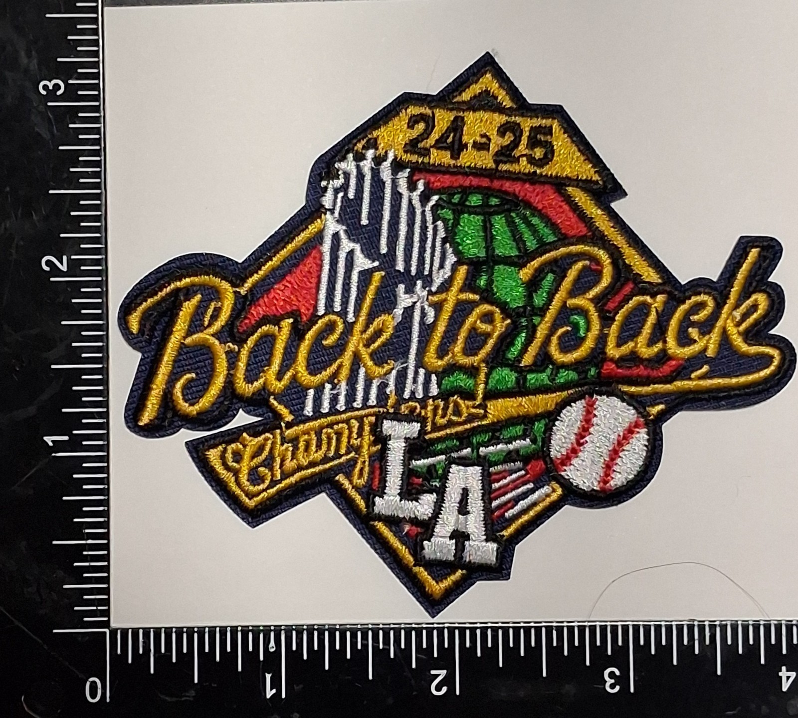 WORLD SERIES BACK to BACK LOS ANGELES DODGERS IRON ON PATCH