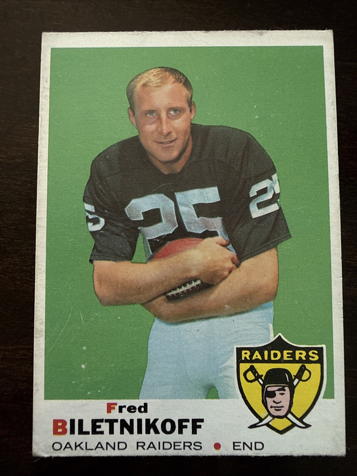 1969 Topps Football #201 Fred Biletnikoff HOF Oakland Raiders NM 🏈🏈🏈