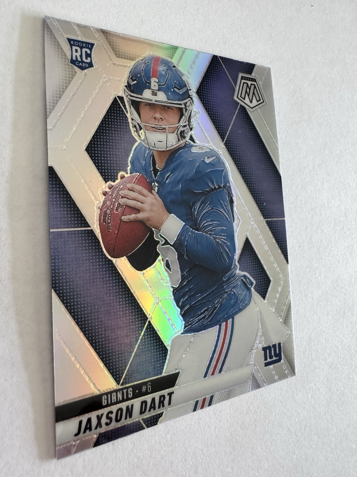2025 Panini Mosaic – Rookies Jaxson Dart #362 Silver Prizm (RC) – NY Giants