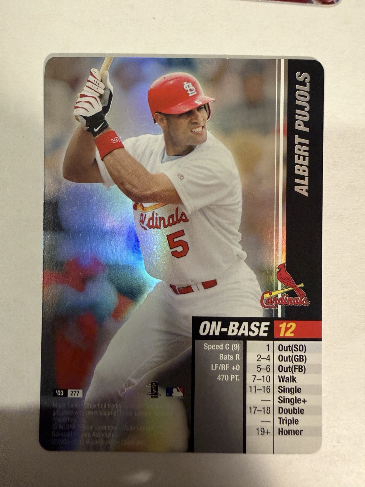 Wizards of the Coast 2003 MLB Showdown Albert Pujols #277 St. Louis Cardinals