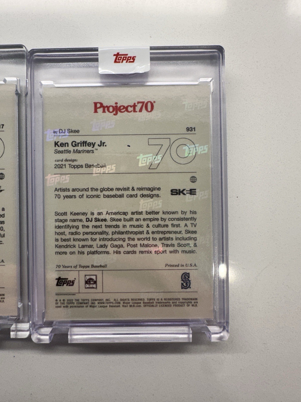 2021 Topps Project 70 2x Lot Ken Griffey Jr Skee Solefly #517 #931 Pop Art