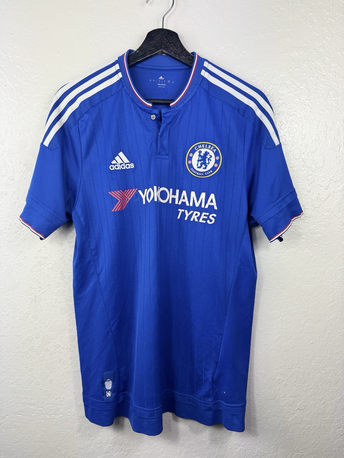 Kante #7 Chelsea FC 2015 2016 Football Club adidas Blue Soccer Jersey L