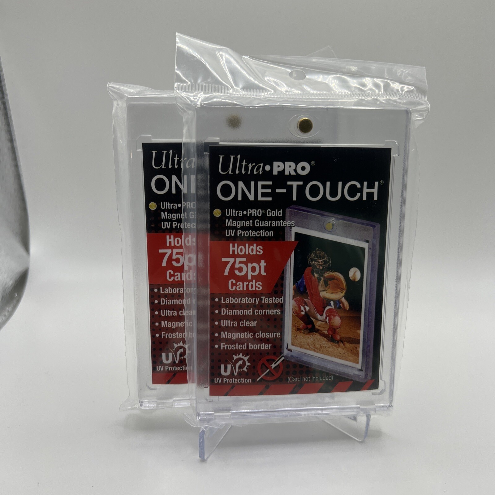 Ultra Pro One-Touch Magnetic Card Holder 75pt Point UV Protection – Lot of 2